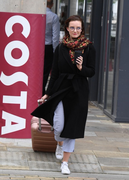 June 06, 2019: Dakota Blue Richards Leaving Costa Coffee
